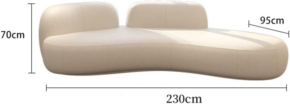 Curved Accent Sofa Points Lounge Floor Bar Chaise Lounge Sofa Sofa Salon Furniture(E) 5