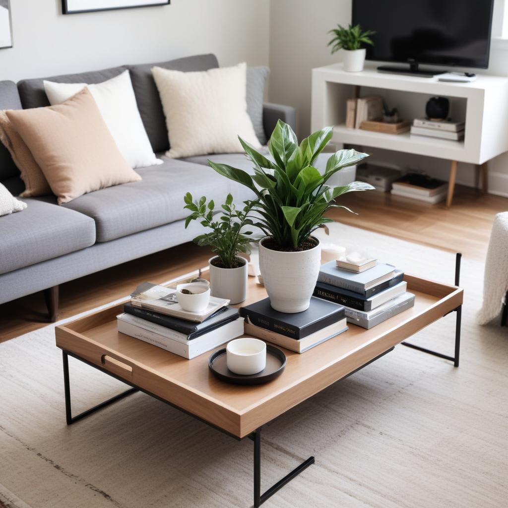 How to style a small apartment coffee table to look expensive?