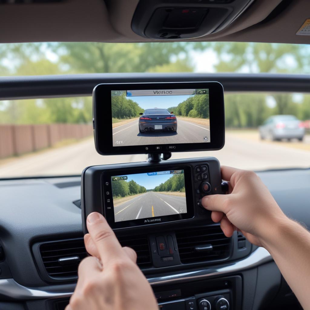 How to install backup camera on car without factory screen display?