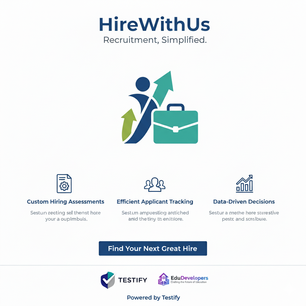 HireWithUs dashboard showing candidate profiles and analytics