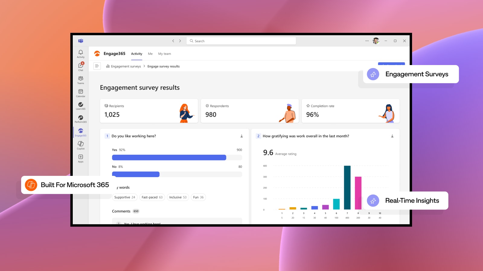 Employee Engagement Software für Microsoft 365 | Engage365