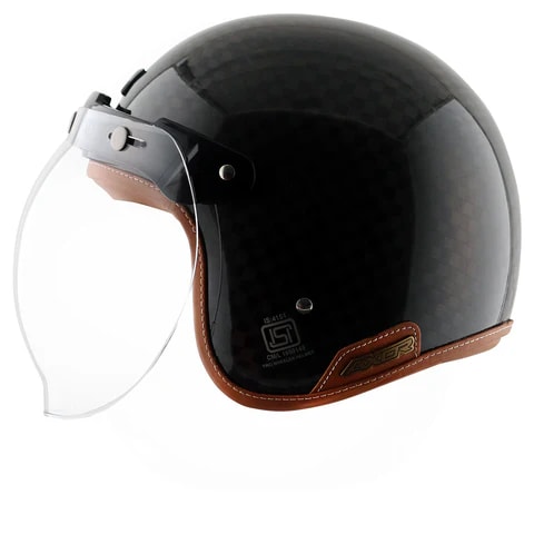 Axor Jet Carbon Big Checks helmet with bubble visor 3
