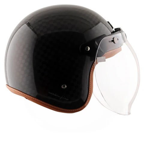 Axor Jet Carbon Big Checks helmet with bubble visor 7