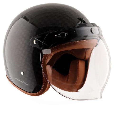 Axor Jet Carbon Big Checks helmet with bubble visor 8