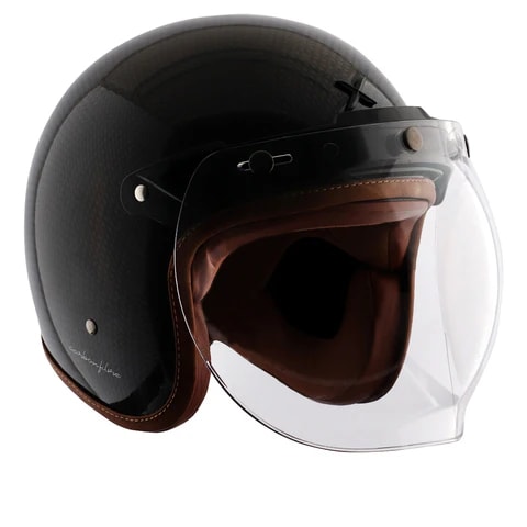 Axor Jet Carbon Small Checks helmet with Bubble Visor 8