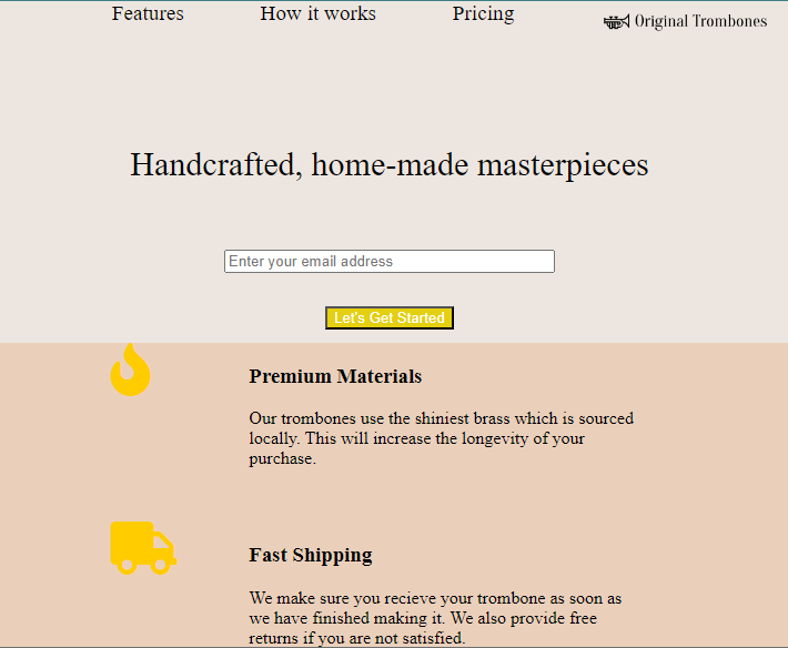 Product Landing Page