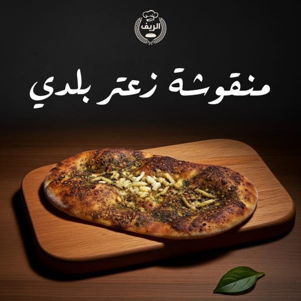 منقوشة زعتر مع الجبنة البلدية