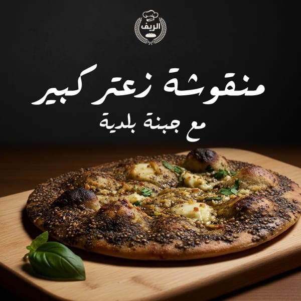 منقوشة بزعتر و الجبن البلدي