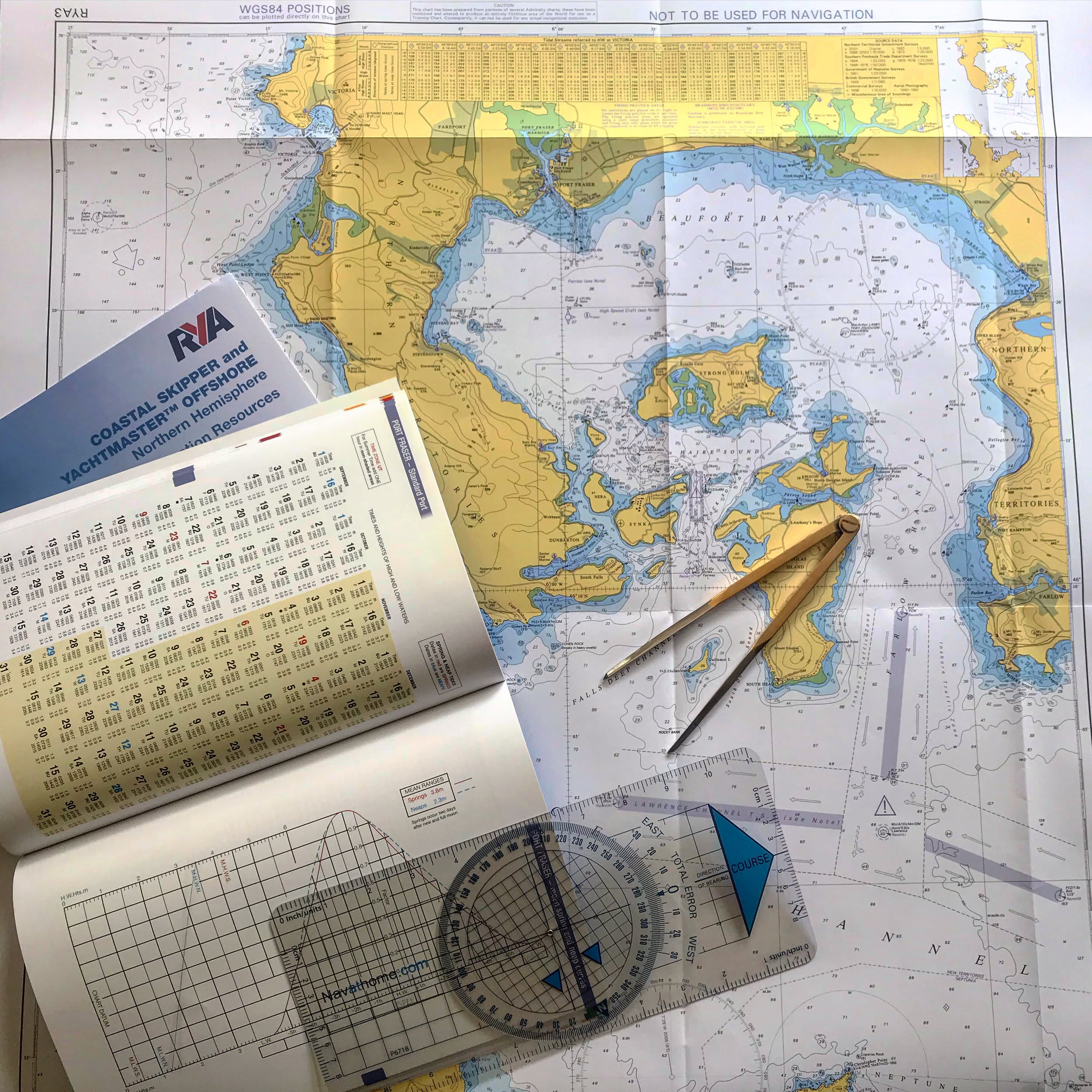 Sailing Map And Calculation Supplies
