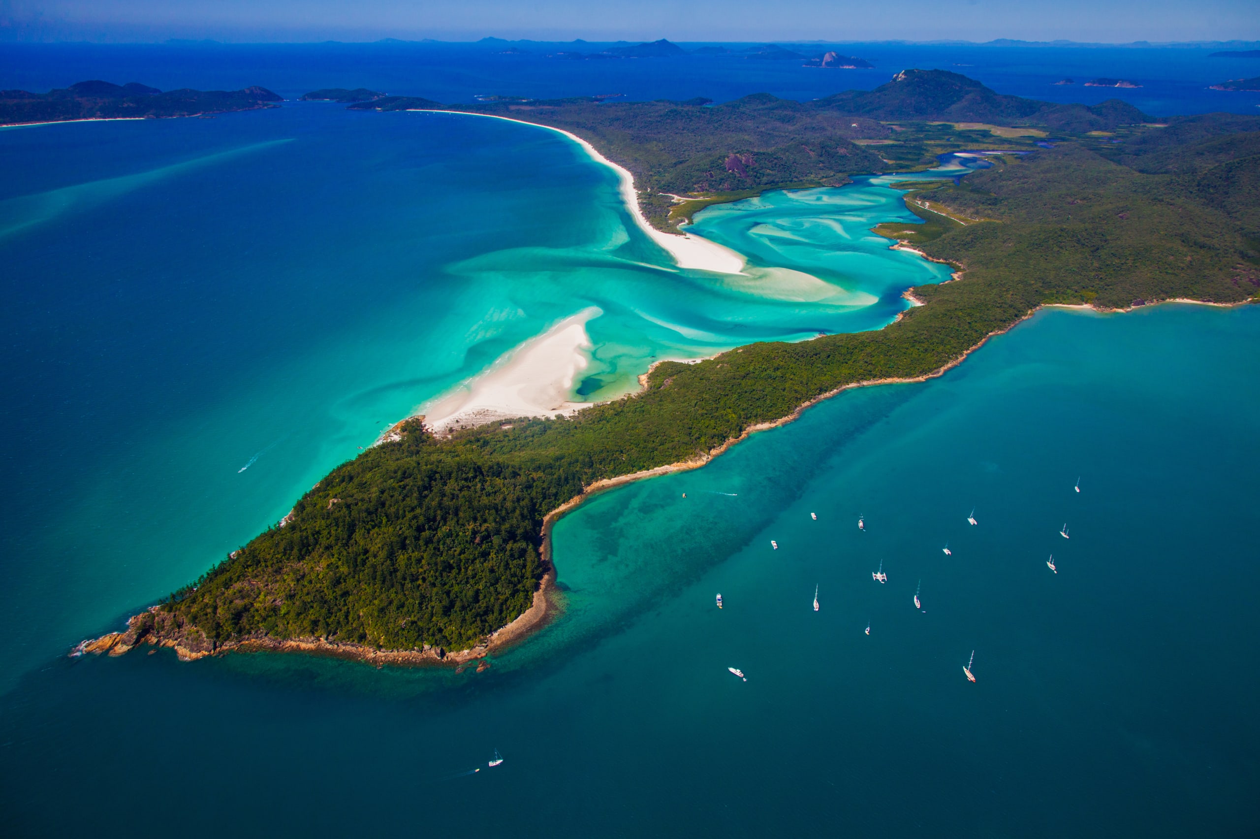 Australia. Aerial shot of Hill Inlet Whitsundays. QLD