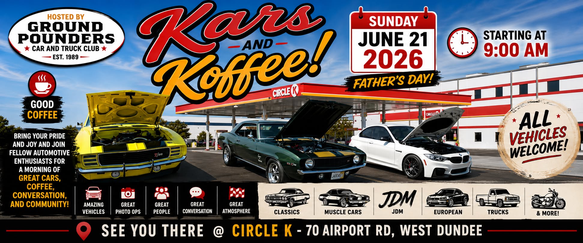 Father's Day Kars & Koffee @ Circle K - West Dundee
