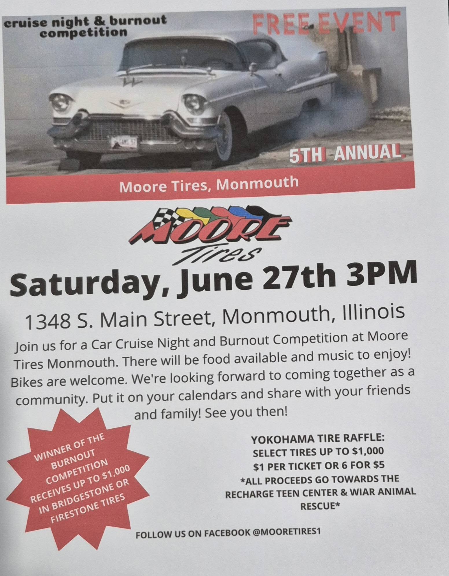 Moore Tires Car Cruise and Burnout Competition