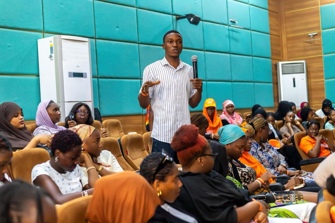 Students engaged in discussion at the End Digital Violence Naija forum