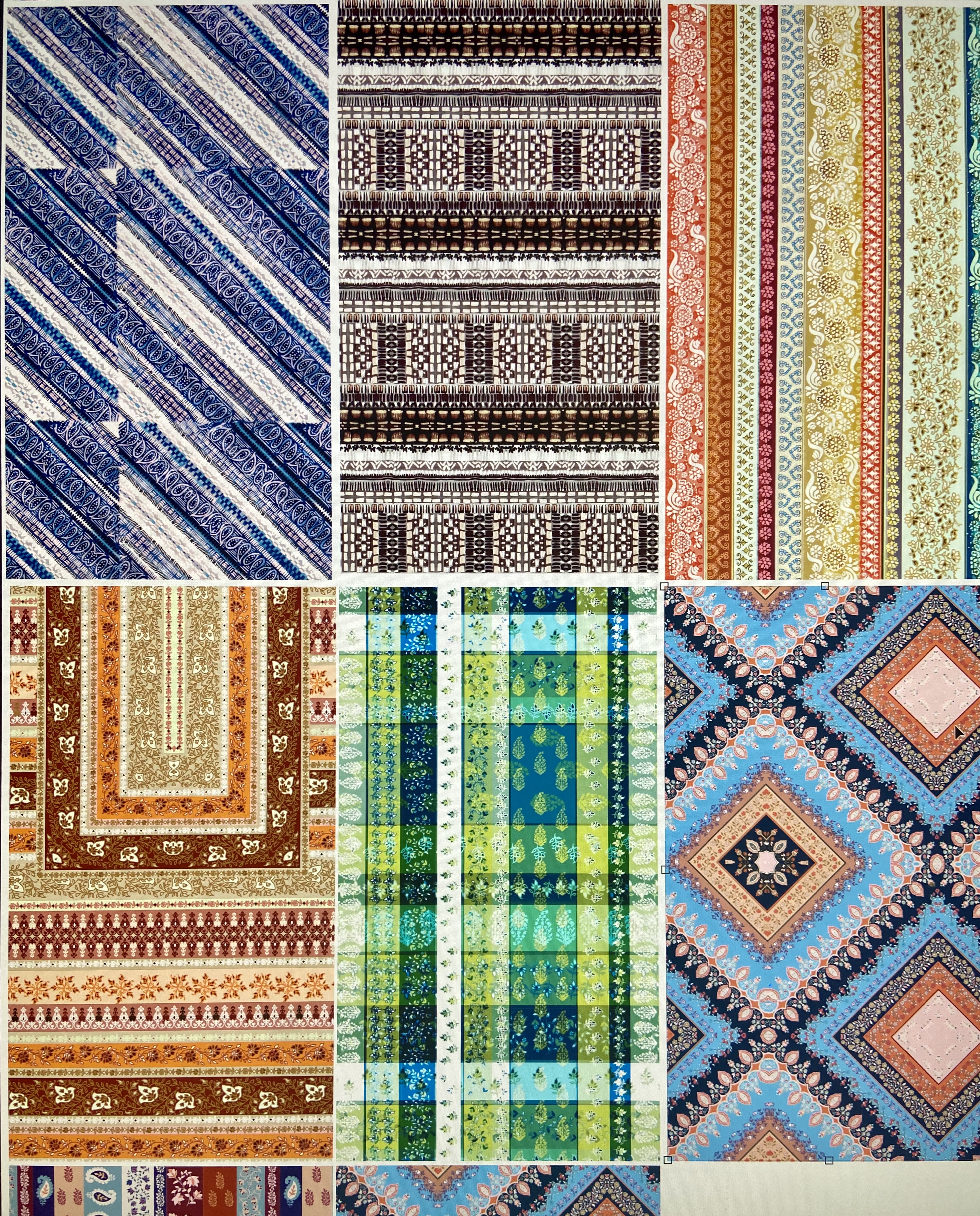 Print design work — textile piece 8