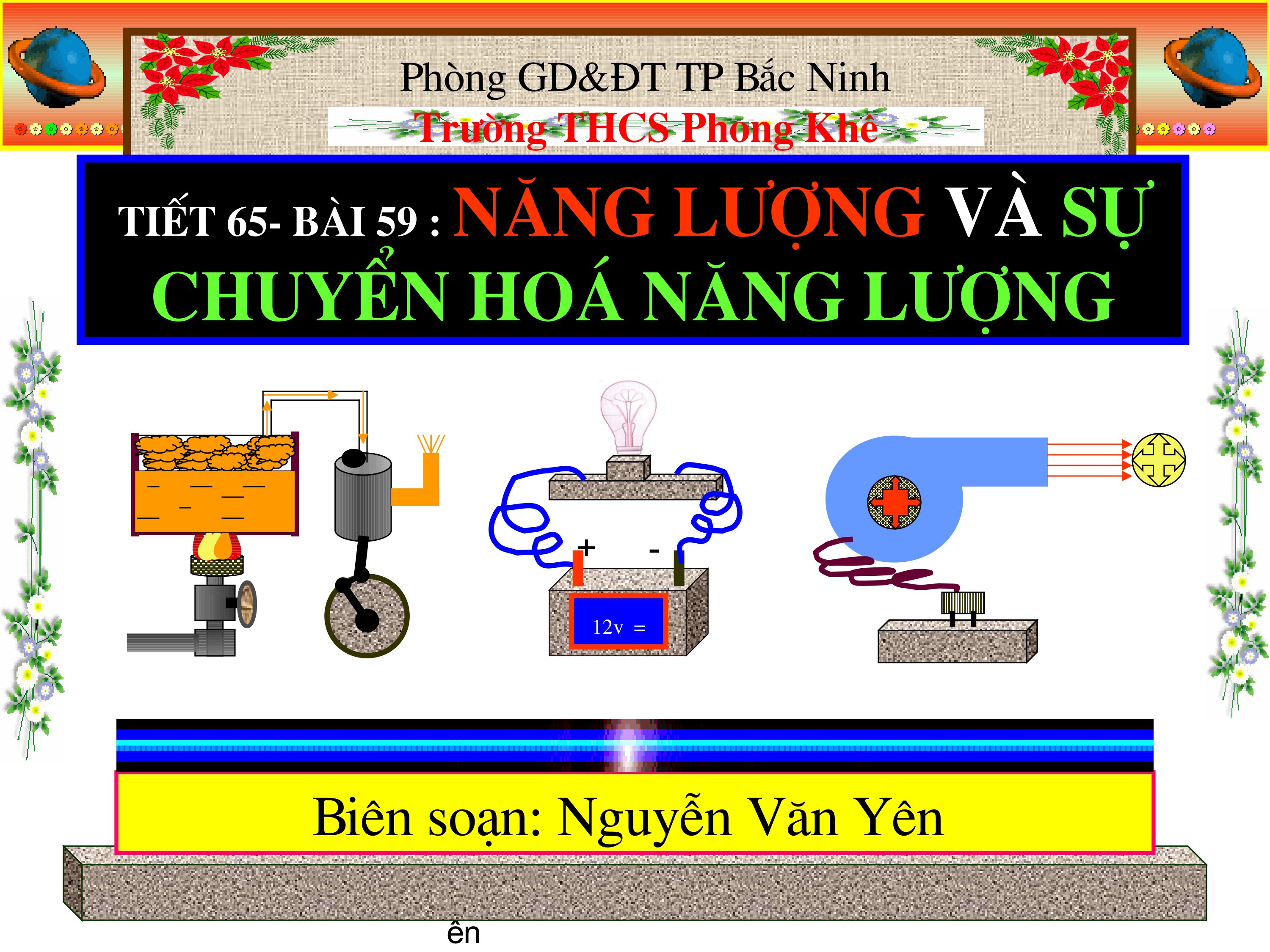 Tiết 65-Bài 59 Năng lượng và sự chuyển hoá năng lượng