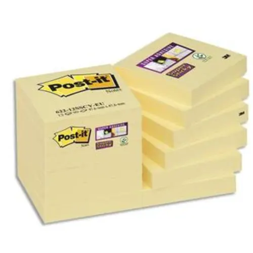 Blocs Super Sticky Post-it Jaunes POST-IT NOTES photo du produit image1 L