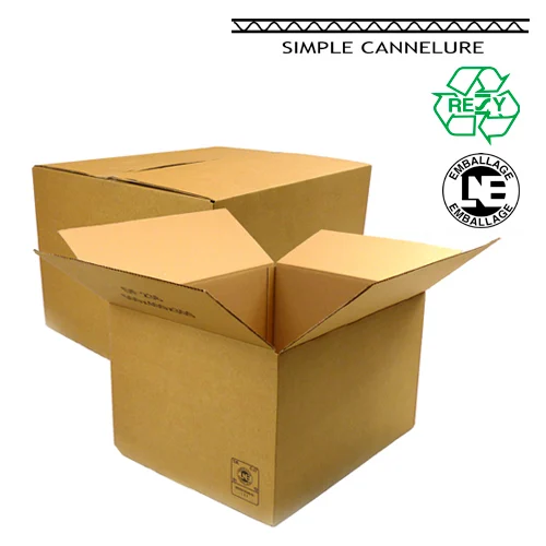 Caisse Carton Simple Cannelure 40 x 25 x 15 cm photo du produit image1 L