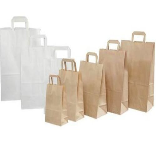 Sac kraft poign e plate Sacs kraft et pellicul s Packdiscount