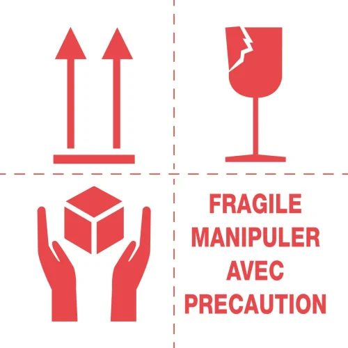 1000 Etiquettes d'expédition FLECHE – MAP 100 x 100 mm photo du produit image1 L