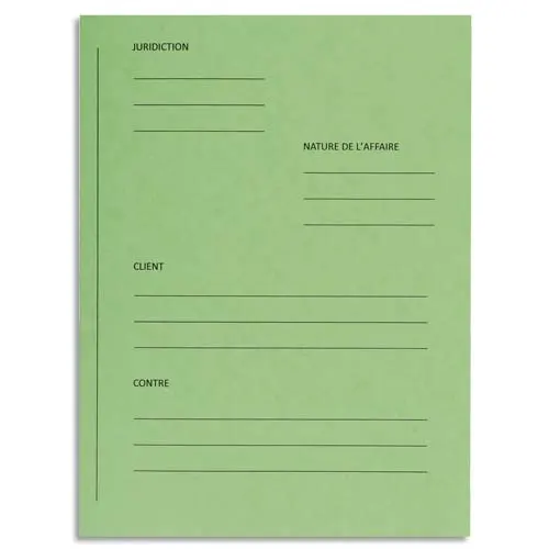 EXACOMPTA Pakket van 25 voorbedrukte pleidooibestanden, in een kaart van 265 g. Groene kleur. productfoto image1 L