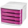 CEP Module de classement GLOSS 4 tiroirs - Dimensions L29,2 x H24,6 x P38,6 cm. Coloris rose pepsy photo du produit image1 S
