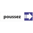 Zelfklevende aluminium bord "Push" productfoto image1 S