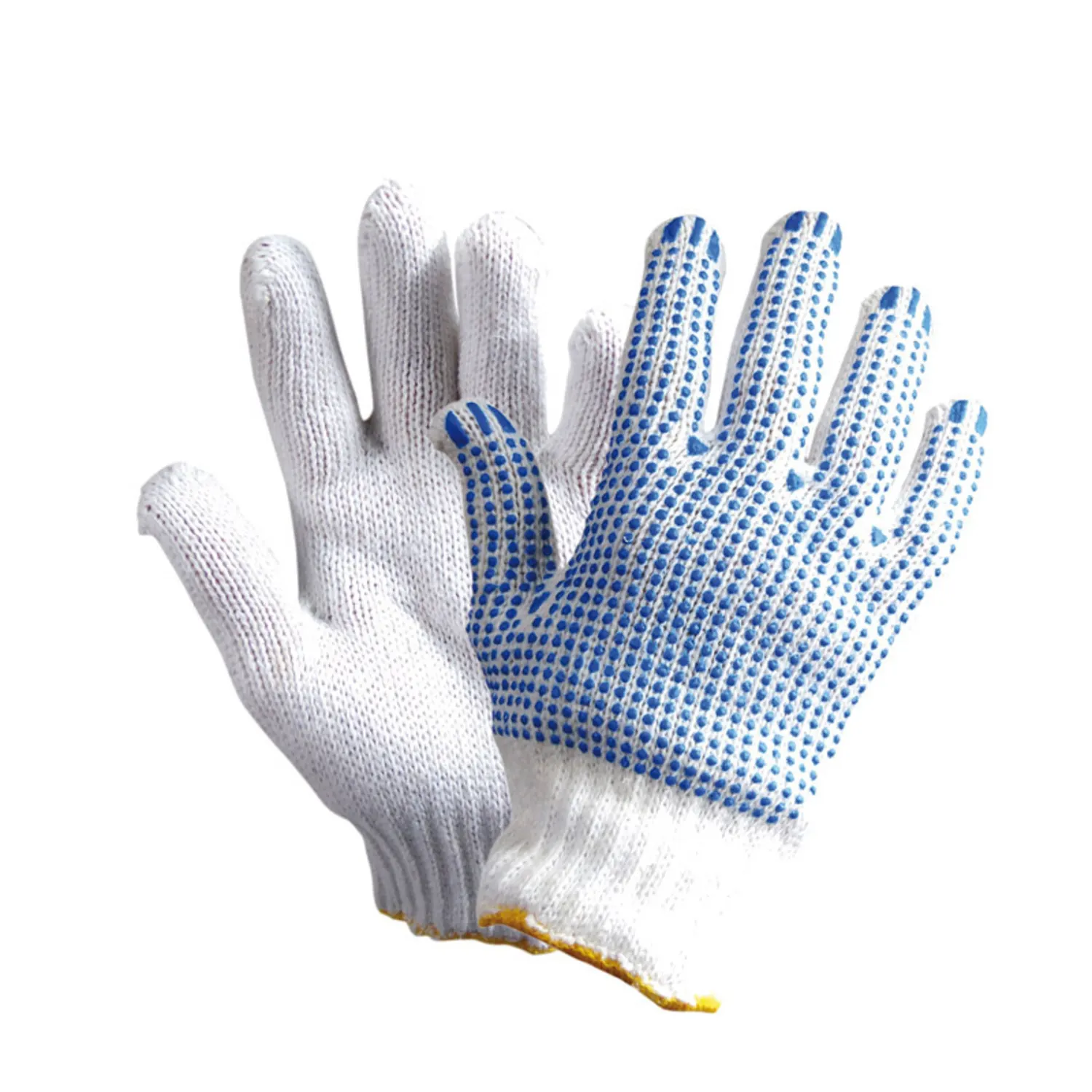 Lot De 24 Gants Tricotés Picots Bleu L - Jah Mixte 5030 Protection Et Confort