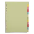 PERGAMY Jeu 12 intercalaires neutres 12 touches carte recyclée 170g. Format A4. Coloris assortis pastel photo du produit image1 S