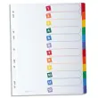 AVERY verdelers met 12 toetsen. In wit karton, gekleurde gelamineerde tabbladen. Formaat A4 productfoto image1 S