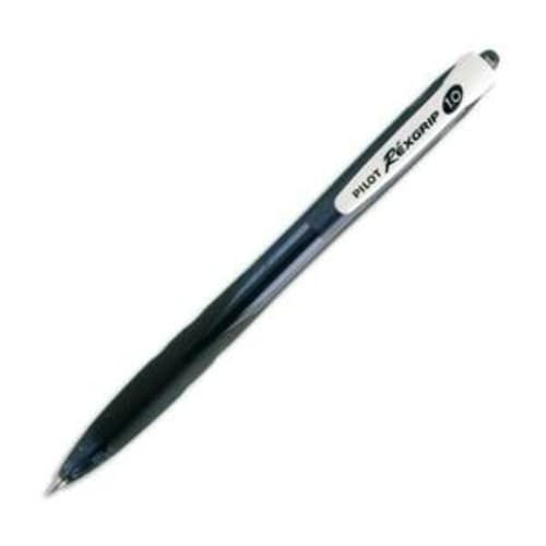 Stylo bille rétractable moyen REXGRIP BEGREEN noir