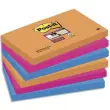 6 blocs repositionnables 76x127mm, orange néon/fuchsia/bleu méditerranée photo du produit image1 S