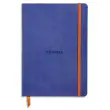 RHODIA Rhodiarama notitieboek 14,8x21 160 gelinieerde pagina's. Saphir grijze imitatieleren hoes productfoto image1 S