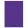 CONQUERANTC Cahier piqûre 17x22cm 96 pages 90g séyès grands carreaux. Couverture polypropylène violet photo du produit image1 S