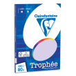CLAIREFONTAINE Pochette de 100 feuilles papier couleur TROPHEE 80 grammes format A4. Coloris lilas photo du produit image1 S