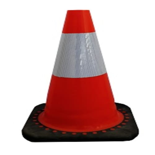 HDX Cône de signalisation de 71,1 cm, avec base de 2,26 kg et bande  réfléchissante