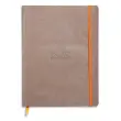 RHODIA Soft Rhodiarama notitieboek 19x25cm 160 gelinieerde pagina's met elastiek. Taupe kunstleren hoes productfoto image1 S
