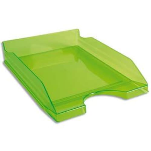 Corbeille à courrier ECO vert translucide L25,5 x H6,5 x P34,5 cm