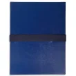 EXACOMPTA Chemise extensible en balacron. Rabat en pied, fermeture par sangle velcro. Coloris bleu foncé photo du produit image1 S