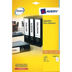 Etiquettes de classement adhésives AVERY photo du produit