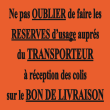 1000 Etiquettes d'expédition RESERVES TRANSPORTEURS photo du produit image1 S