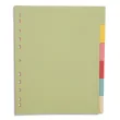 PERGAMY Jeu 6 intercalaires neutres 6 touches carte recyclée 170g. Format A4+. Coloris assortis pastel photo du produit image1 S