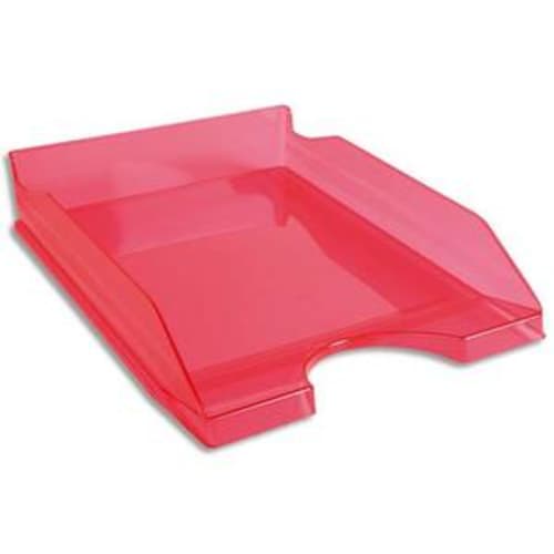 Corbeille à courrier ECO rose translucide L25,5 x H6,5 x P34,5 cm