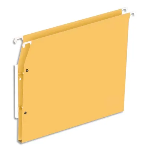 NEUTRAAL Doos met 25 hangmappen KAST in kraft 220g. 15mm bodem, nietklep + druk. Geel productfoto image1 L