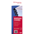 PERGAMY Doos met 100 plastic ringkammen 8mm Zwart 900073 productfoto image1 S