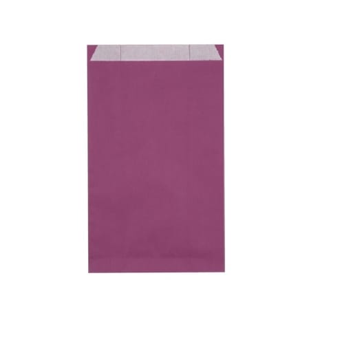 250 Sachets cadeau kraft à soufflets prune taille s