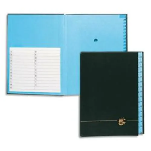 Trieur alphabétique 25 compartiments, couverture rigide plastifiée en PVC photo du produit image1 L