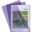EXACOMPTA Boîte de 100 pochettes coin en PVC 14/100 ème. Coloris parme. photo du produit image1 S