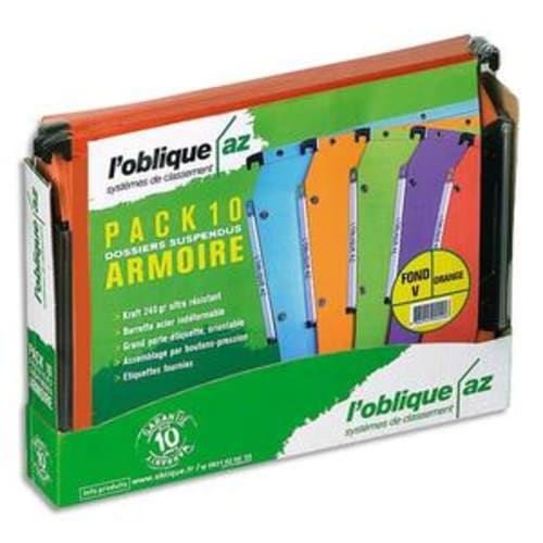 5+5 dossiers suspendus ARMOIRE en kraft 240g. Fond 15 et 30