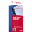 PERGAMY Doos met 100 plastic ringkammen 16mm Zwart 900082 productfoto image1 S