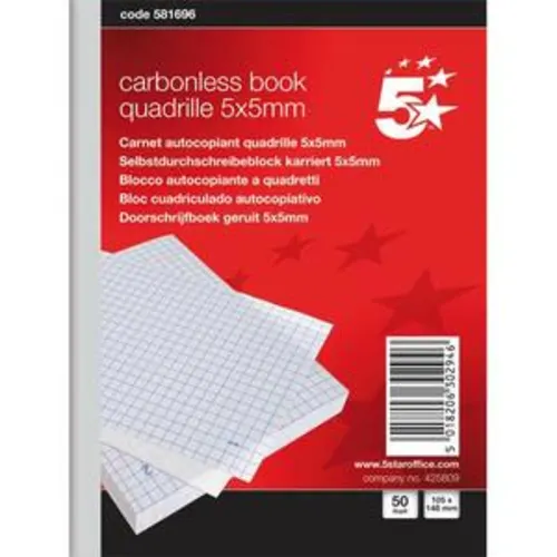 Carnet quadrillé autocopiant 5x photo du produit image1 L